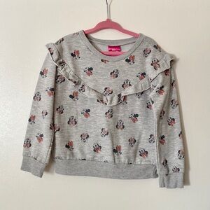 5/$15 Disney Junior Minnie Mouse Grey Sweatshirt Size 5T
